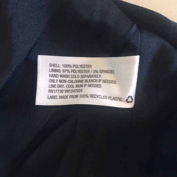 Cushnie Navy Blue Strapless Side-Slit Asymmetrical-Hem Dress Size 12 - Picture 13 of 14